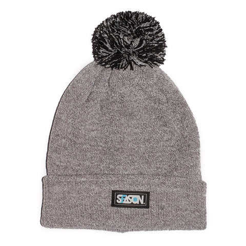 Grey Bobble Beanie