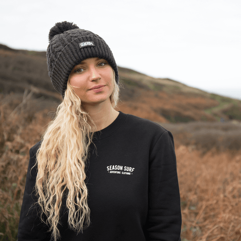 Season Surf Crew Neck - Black